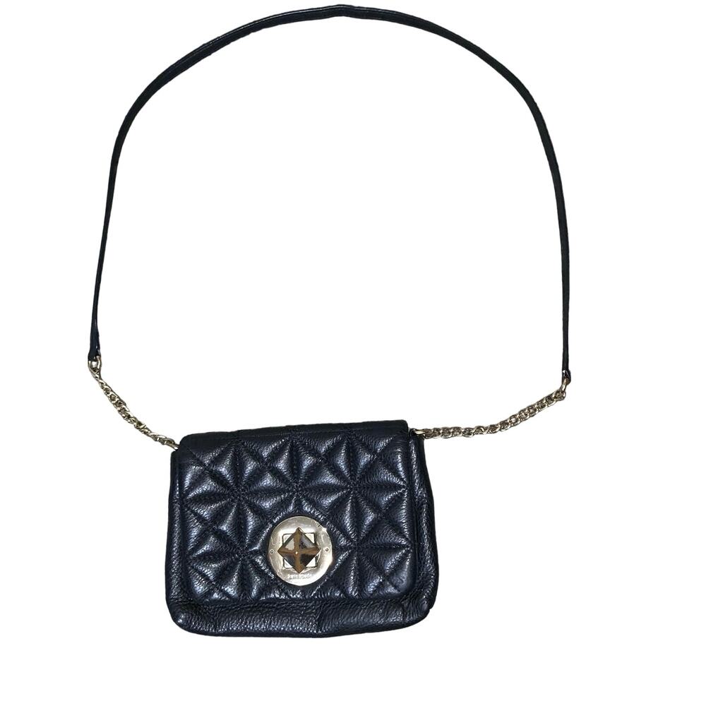 Kate Spade New York Y2K Black Quilted Leather Crossbody Bag